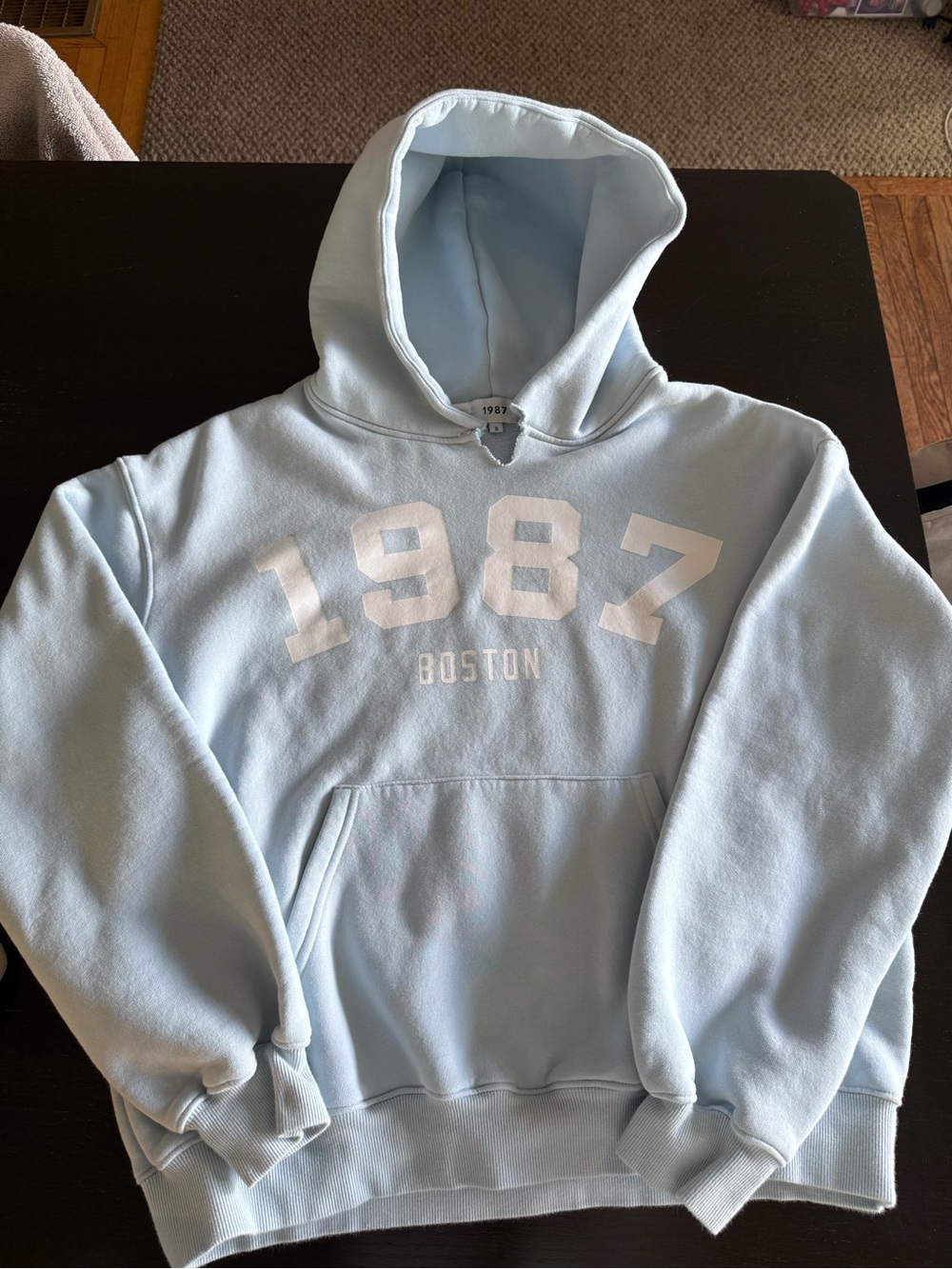 1987 Light Blue Hoodie & Wide Leg Sweatpants Set - Picture 5 of 12